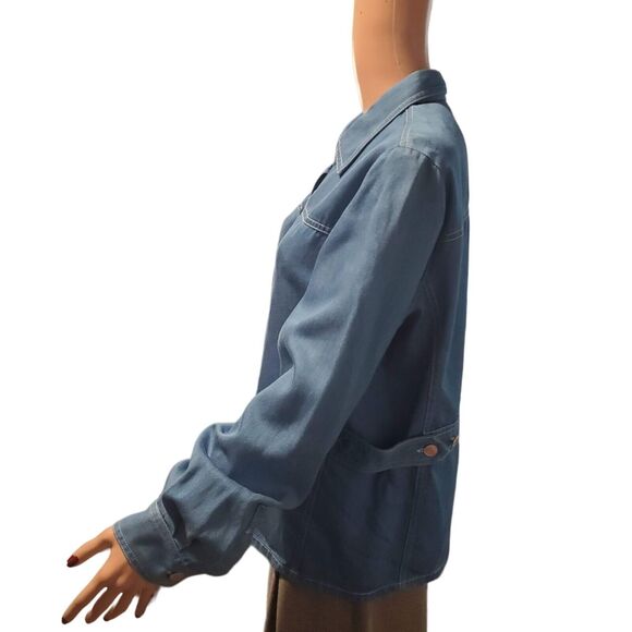 New Pendleton Size M Chambray Shirt Chore Jacket Shacket Lyocell Western - Picture 3 of 10